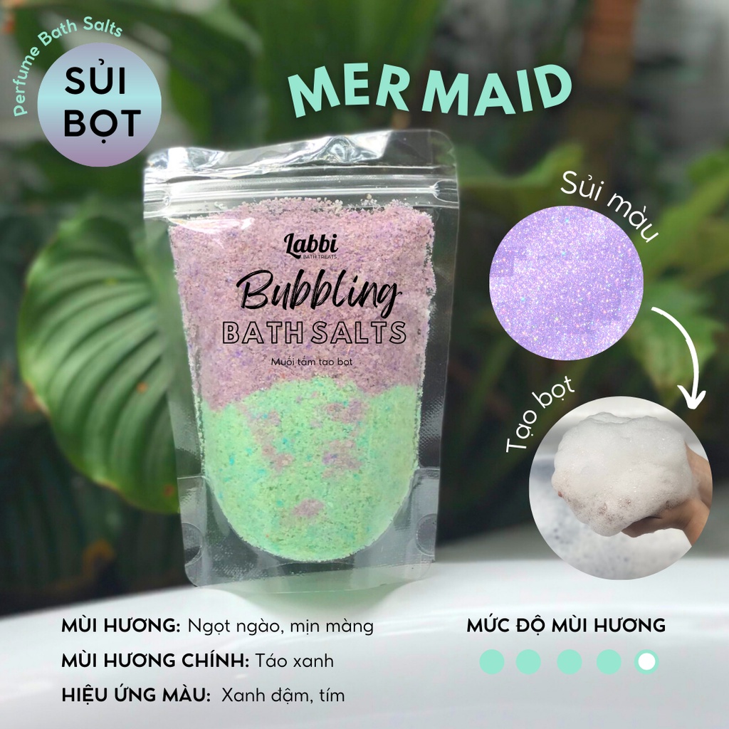 MERMAID [Labbi] Tạo bọt bồn tắm / Muối tắm tạo bọt / Bubble Salts