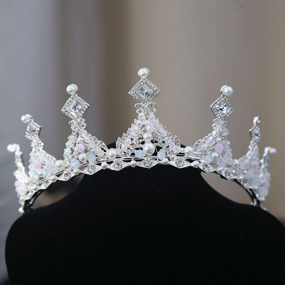 JARRED Vương Miện Cài Tóc Cô Dâu Đính Đá Sang Trọng