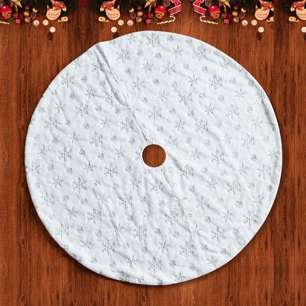 Thảm Bông Mềm Hình Hoa Tuyết Trang Trí Cây Thông Giáng Sinh Năm Mới