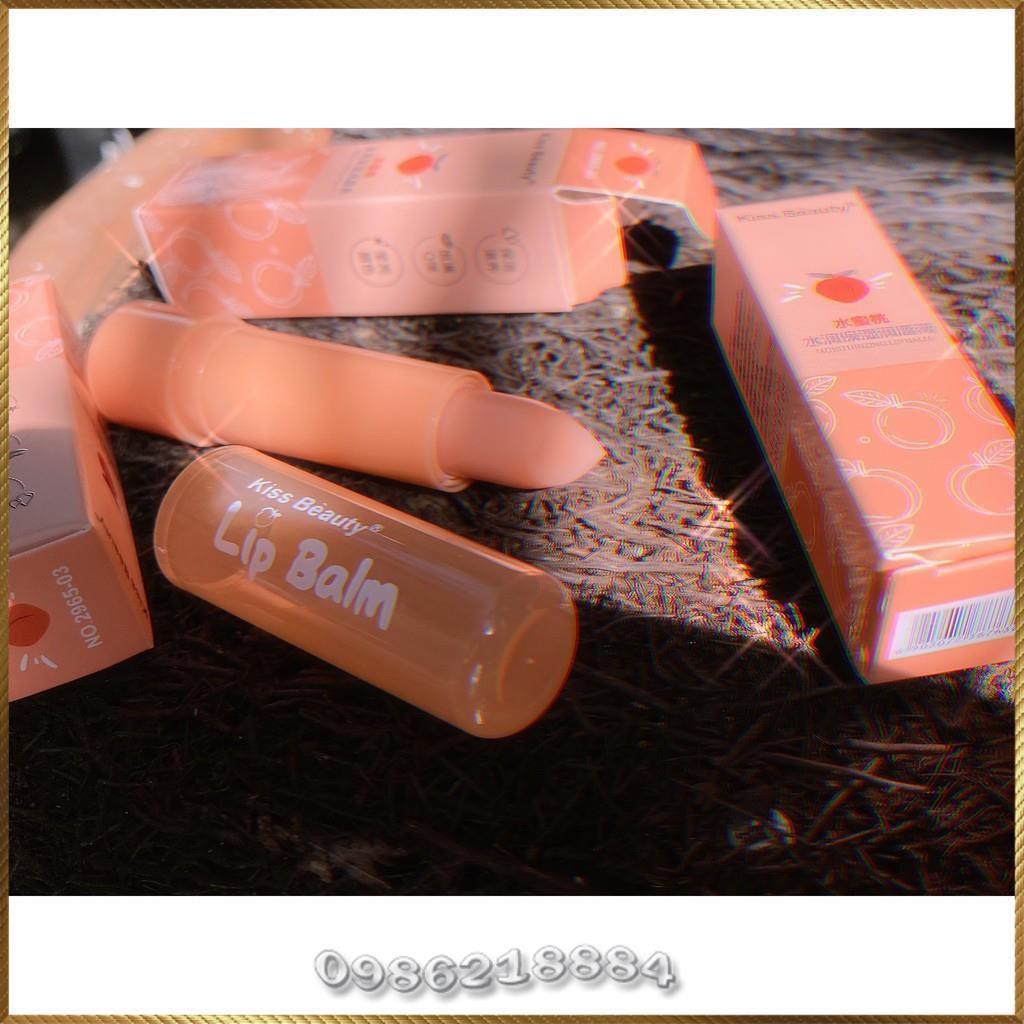 Son dưỡng môi Kiss Beauty Peach Lip Balm chiết xuất đào dưỡng ẩm chống khô KLB1 | BigBuy360 - bigbuy360.vn