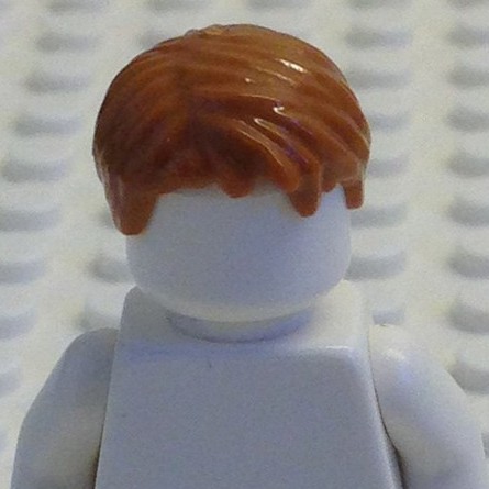 Phụ Kiện LEGO Minifigures: Tóc Nam 1,33cm, Màu Cam Đậm ID 4529755 62810
