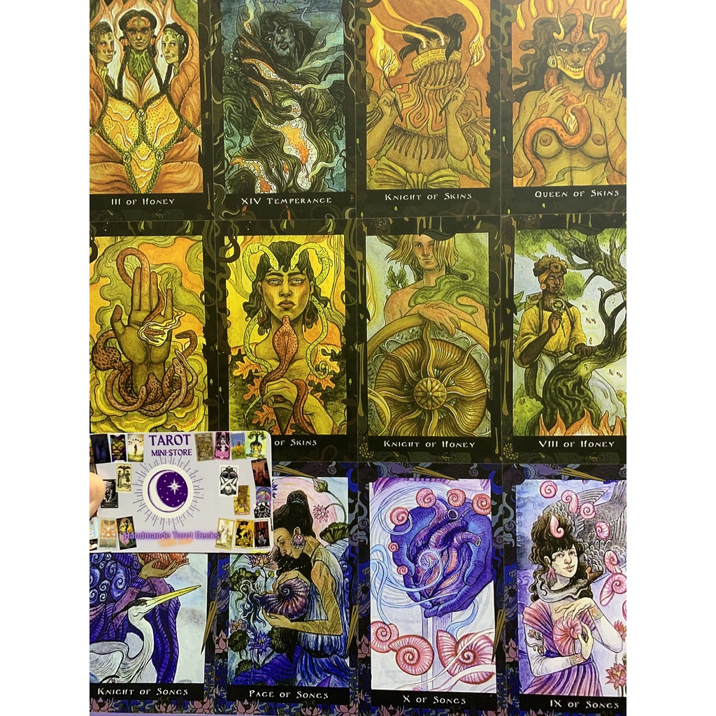 Bộ Bài Blood Moon Tarot Size Gốc, Chất Liệu Giấy Cao Cấp