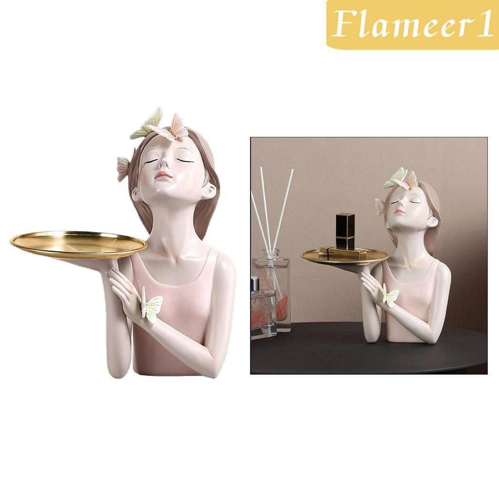 Mô Hình Cô Gái Và Bươm Bướm Đáng Yêu Kích Thước 11.5x9.5x20.5cm