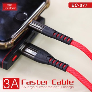 Cáp sạc dù earldom ec-077 , cáp sạc nhanh 3a