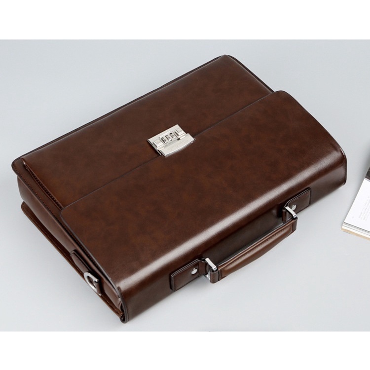 Túi da nam công sở Cặp đựng tài liệu laptop C2 nâu magic