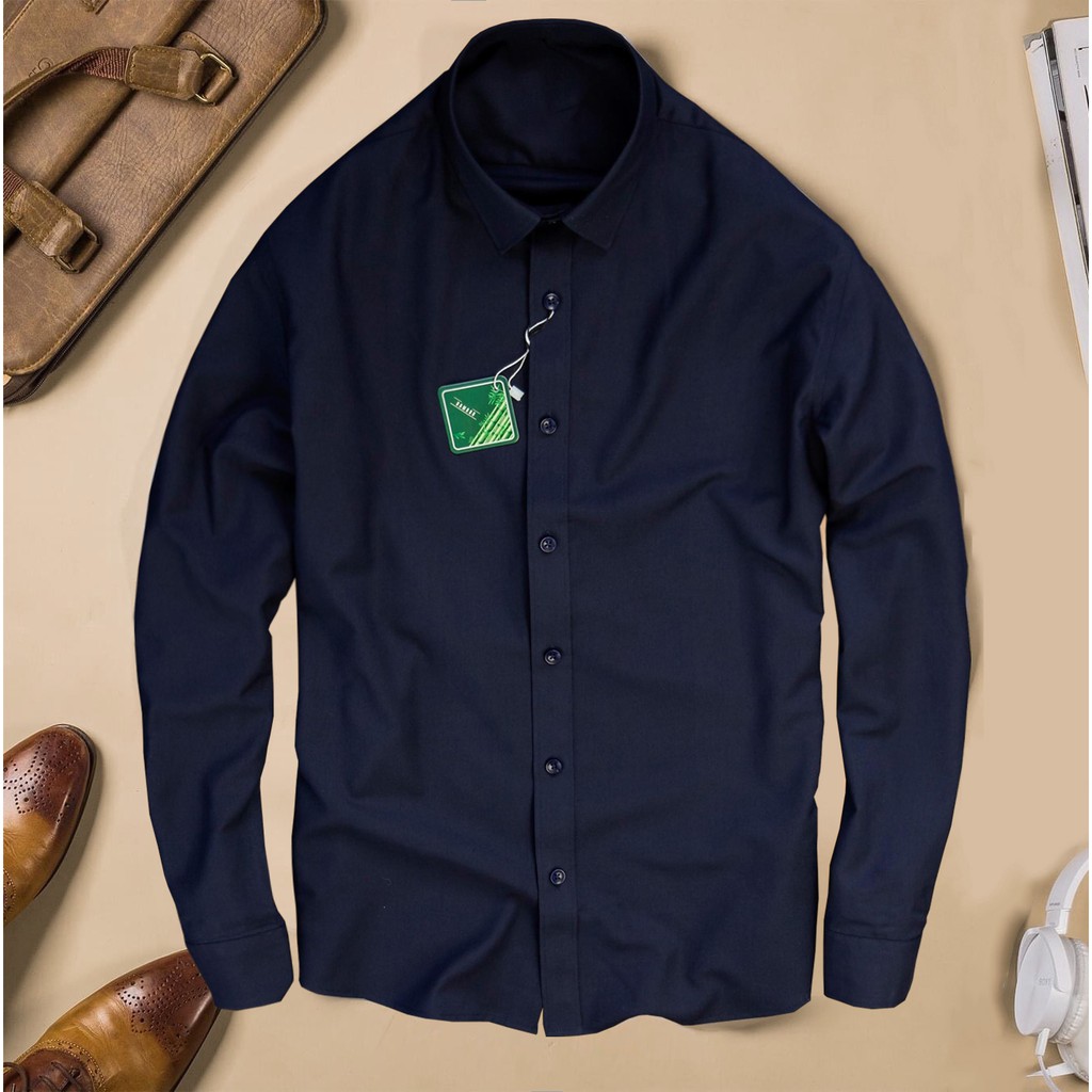 [GIẢM GIÁ 45%] - Áo SƠ MI nam dài tay cổ bẻ vải cotton lụa thái chống nhăn chống xù lịch lãm