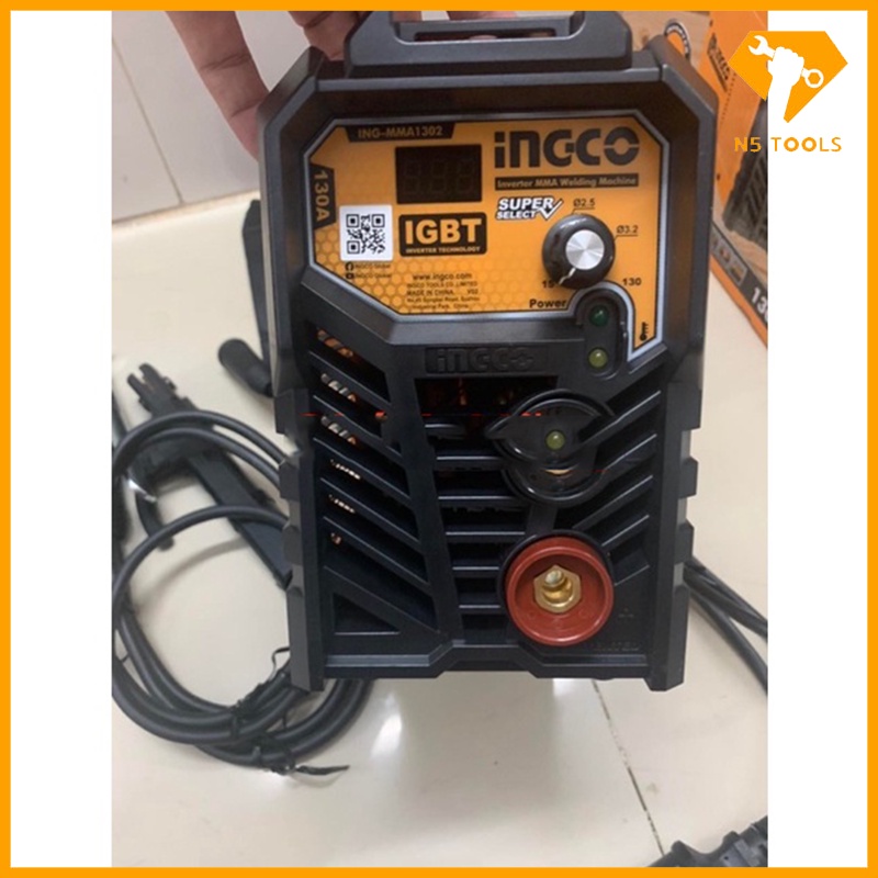 Máy hàn điện tử mini 130A Ingco ING-MMA1302 hàn que 1.6-3.2ly, máy hàn que gia đình giá rẻ
