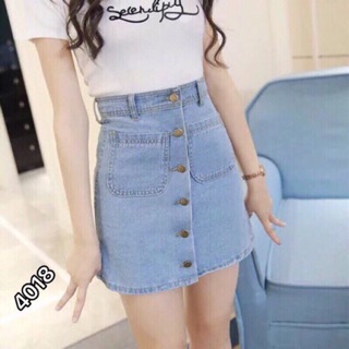 chân váy bò có khuy trước(3
