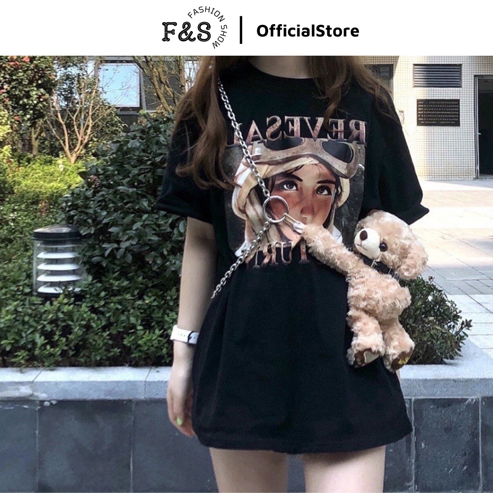 Áo thun tay lỡ unisex CÔ GÁI TENPSEN RETURN - Áo phông F&amp;S nam nữ form rộng cho cặp đôi phong cách hàn quốc