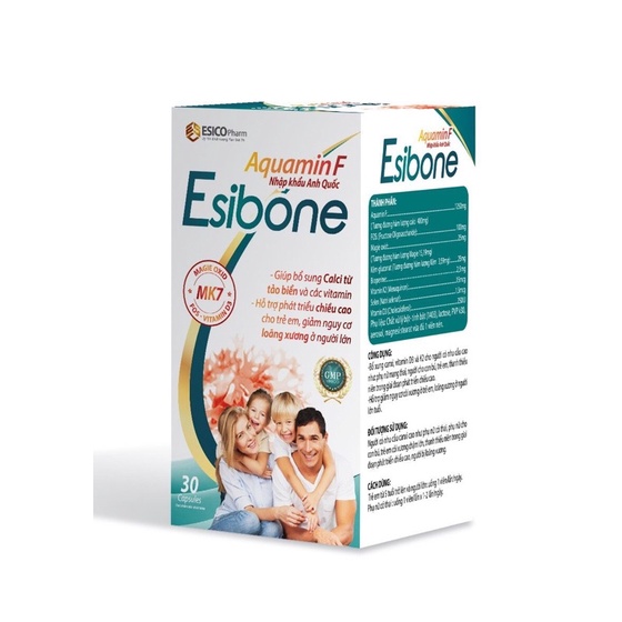 Viên tảo hữu cơ canxi Esibone AquaminF Calci - Nguyên liệu nhập khẩu từ Anh Quốc