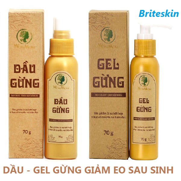 Dầu/Gel Gừng Massage Bụng Tan Mỡ Sáng Da Sau Sinh Wonmom Việt Nam (70gr)