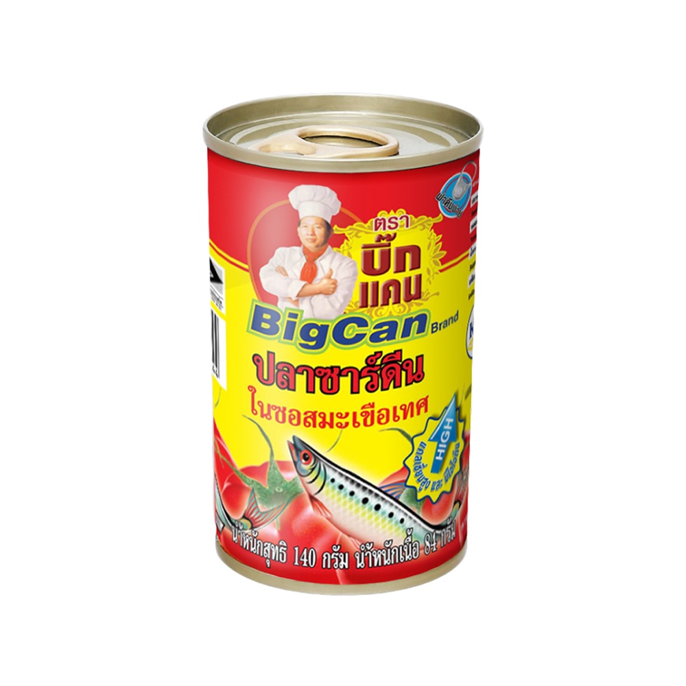 Lốc 10 hộp cá sốt cà chua BigCan Thái Lan 1.4kg/lốc, gồm cá mòi và cá nục