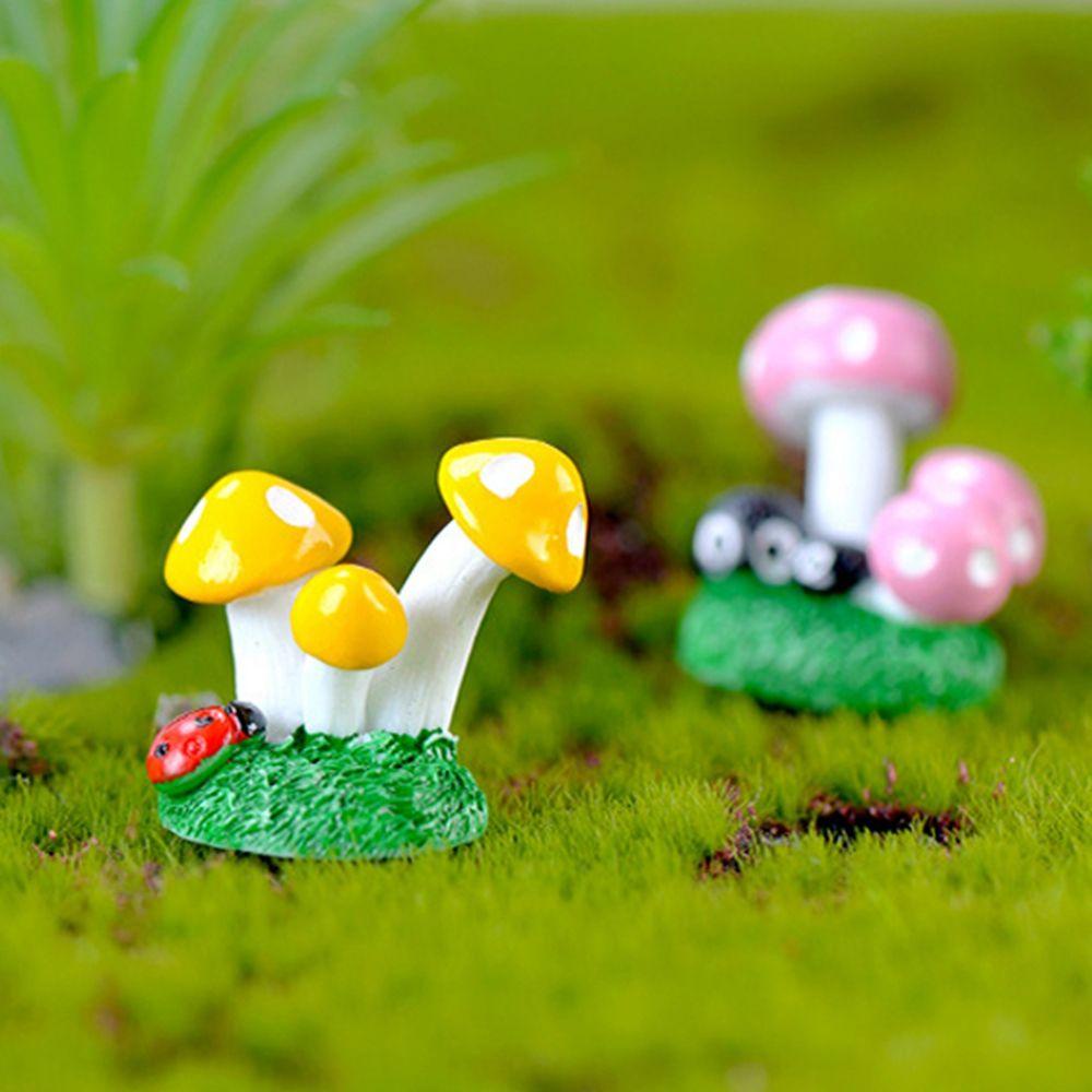 YIYU Mô Hình Cây Nấm Hoạt Hình Trang Trí Bàn Làm Việc