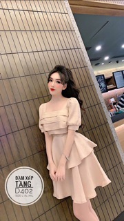 Đầm xếp tầng D402