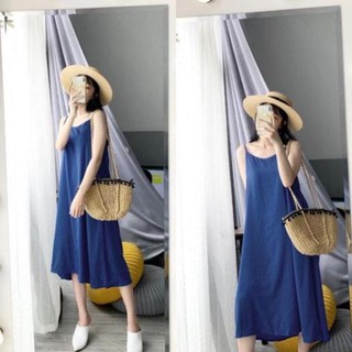 [Yến Trần] Váy đũi 2 dây maxi trơn