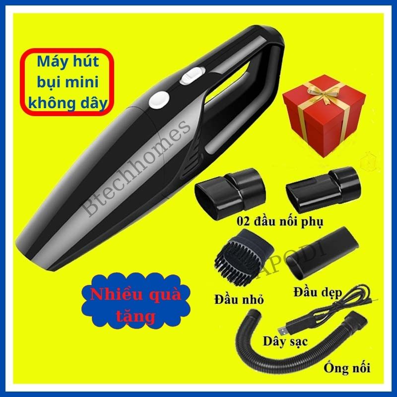 Máy Hút Bụi Cầm Tay Mini Máy Hút Bụi Ô Tô Giường Nệm Lực Hút Cực Mạnh Thuận Tiện Hút Bụi Ô tô, Nhà Cửa Sofa