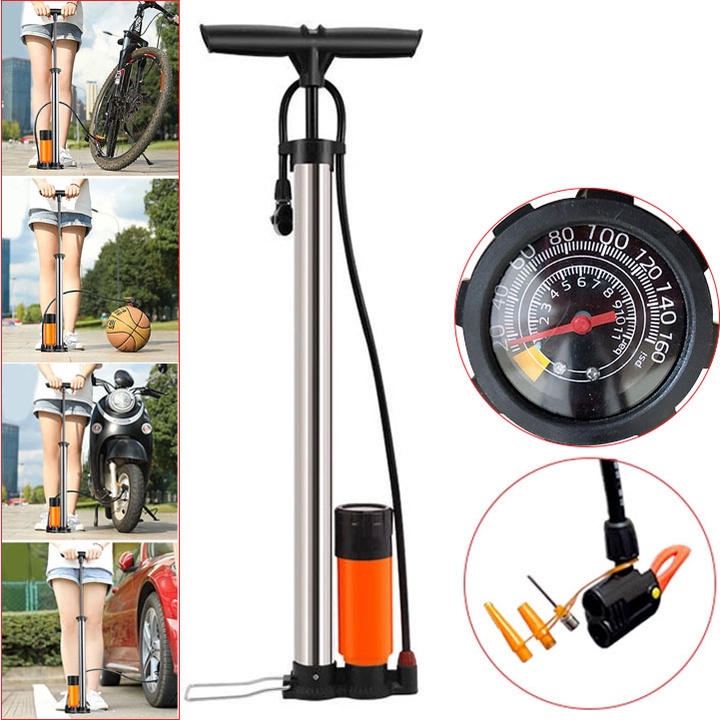 Bơm Xe Máy, Xe Đạp Có Đồng Hồ Đo Áp Suất  cinshoplc