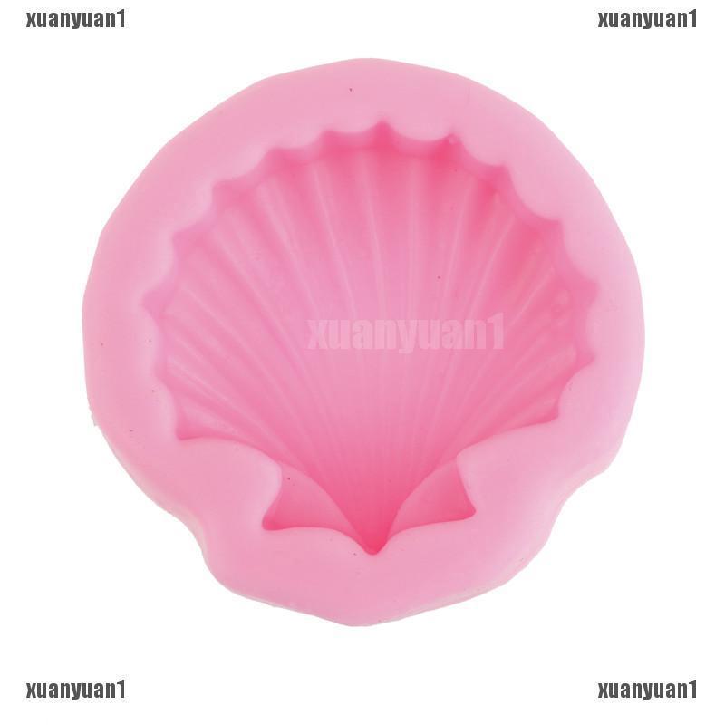 {XUANYUAN}Big Sea Shell Shape 3D Silicone Fondant Cake Mold Tools Bakeware
