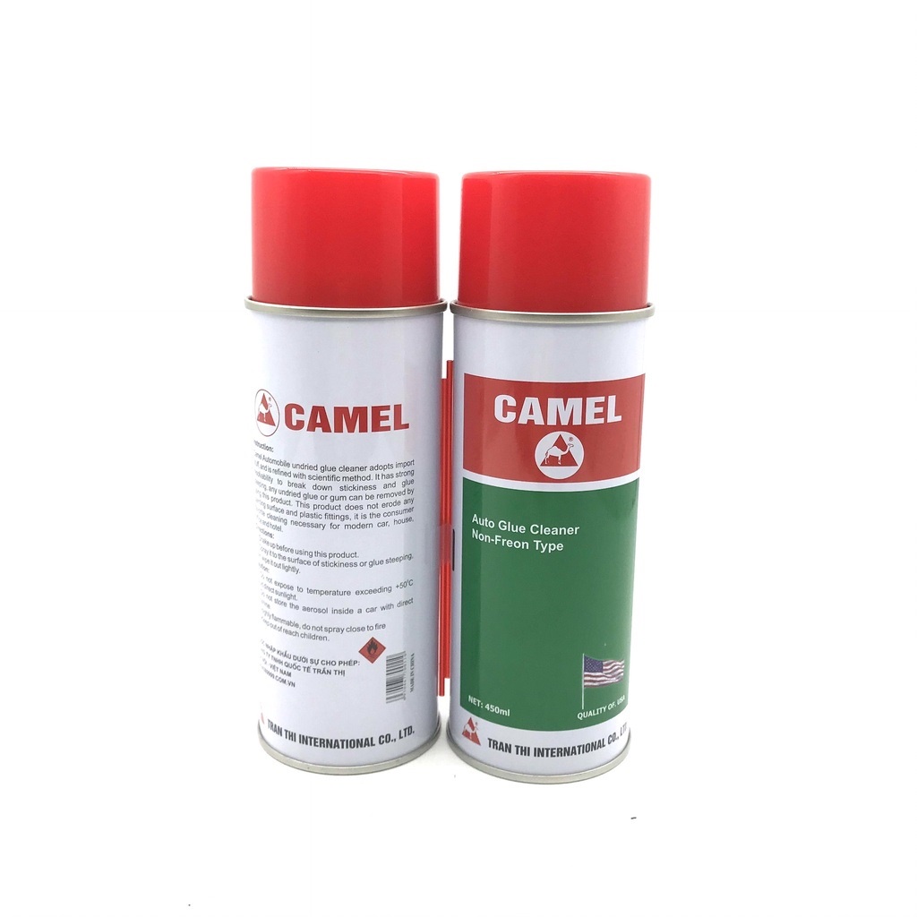Chai tẩy keo camel, tẩy các vết bẩn do băng dính,keo dán, bụi sơn và nhựa đường- chai tẩy keo ô tô, xe hơi