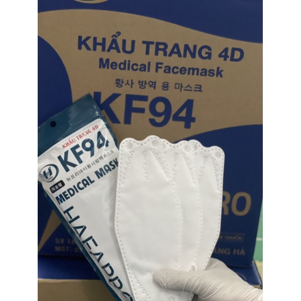 50 Chiếc Khẩu trang 4 Lớp KF94 HAFAPRO MASK Chống Bụi Mịn Và Kháng Khuẩn Hàng Cao Cấp