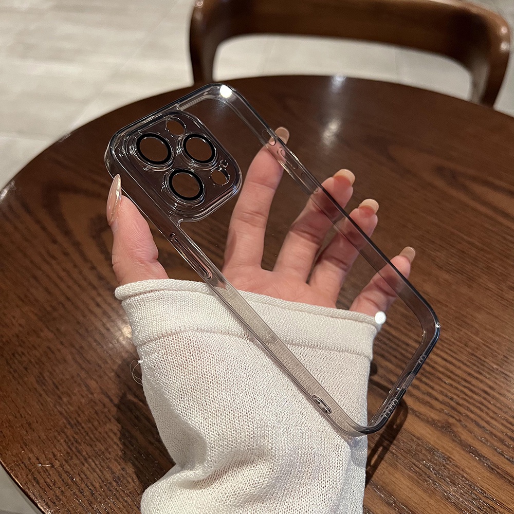 Ốp Điện Thoại Cứng Trong Suốt Chống Sốc HD Cho iPhone 13 12 11 Pro Max XS XR X 8 7 Plus + SE 2020
