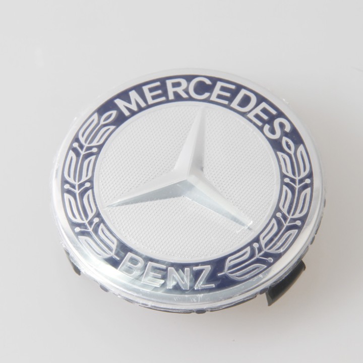 Logo chụp mâm xe ô tô, xe hơi Mercedes Benz cao cấp đường kính 75mm, Nhựa ABS - 01 chiếc