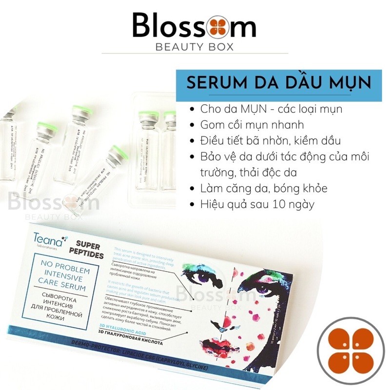 Serum Teana giảm mụn Super Peptides NO PROBLEM intensive care