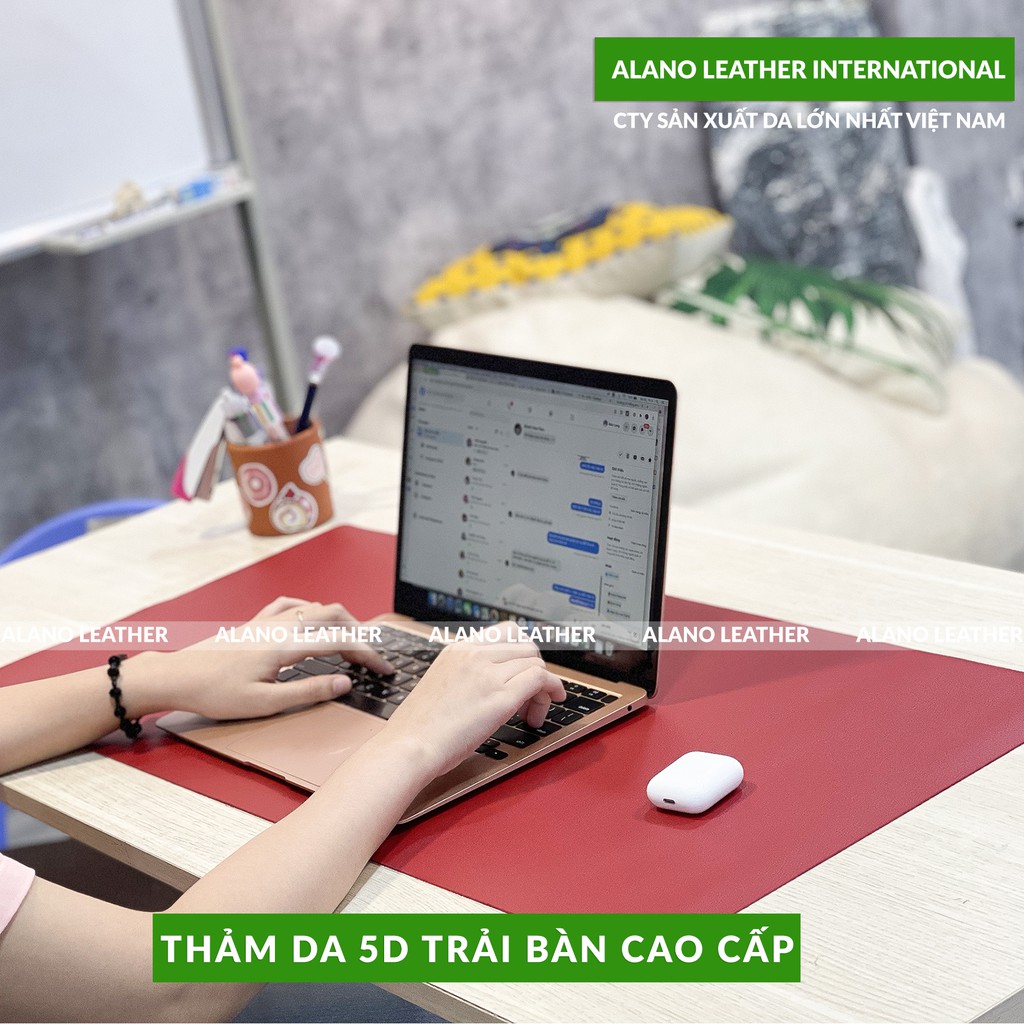 [Hình Thật / Giá Xưởng] Thảm Da Trải Bàn 5D Màu Đỏ Đô Chống Thấm, Chống Trầy, Tiện Lợi, Bảo hành 2 Năm Tại Xưởng