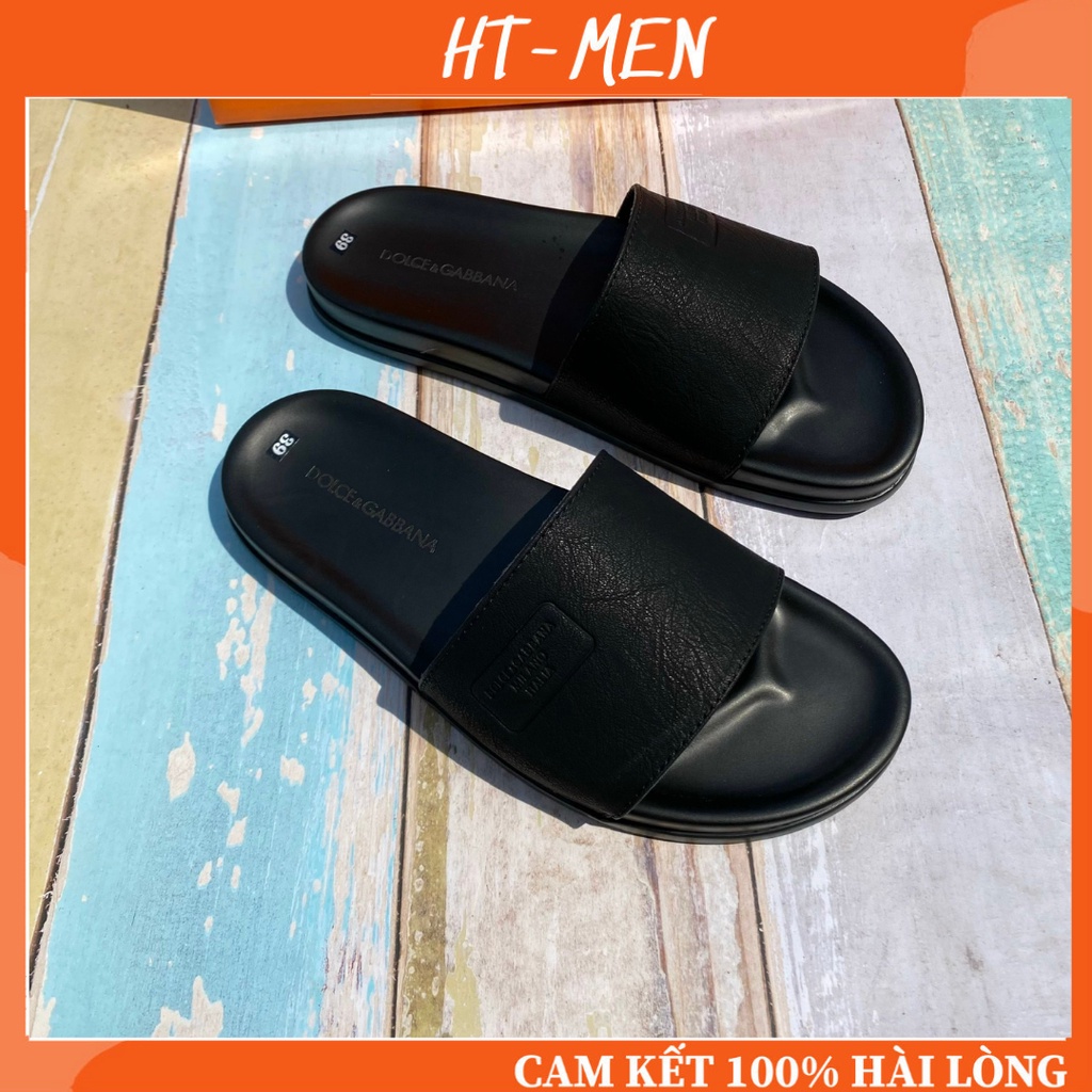 Dép Nam Quai Ngang Đế Cao Su Đẹp Mang Êm Chân Full Box