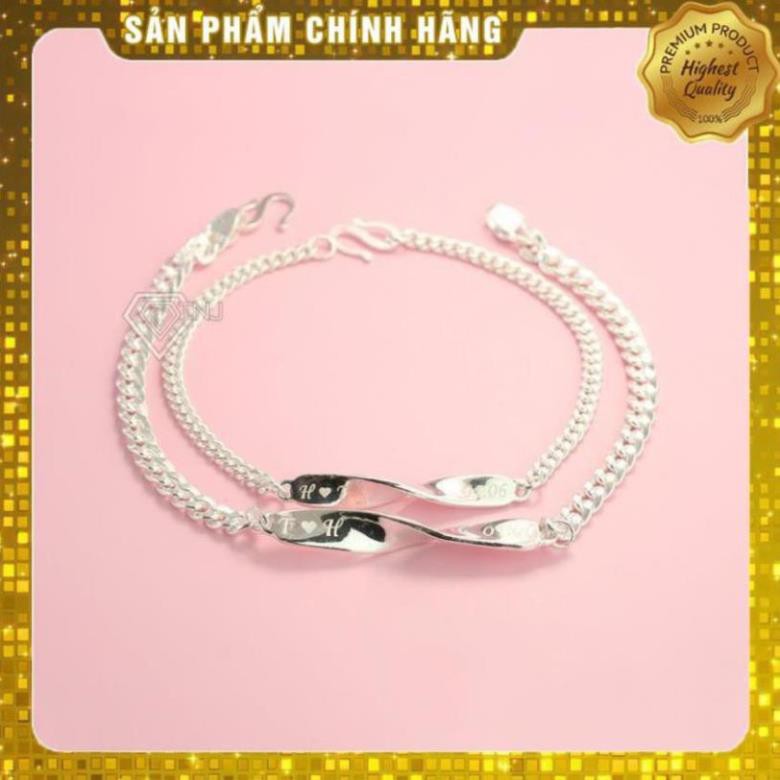 Vòng tay đôi nam nữ, vòng tay cặp vô cực khắc tên