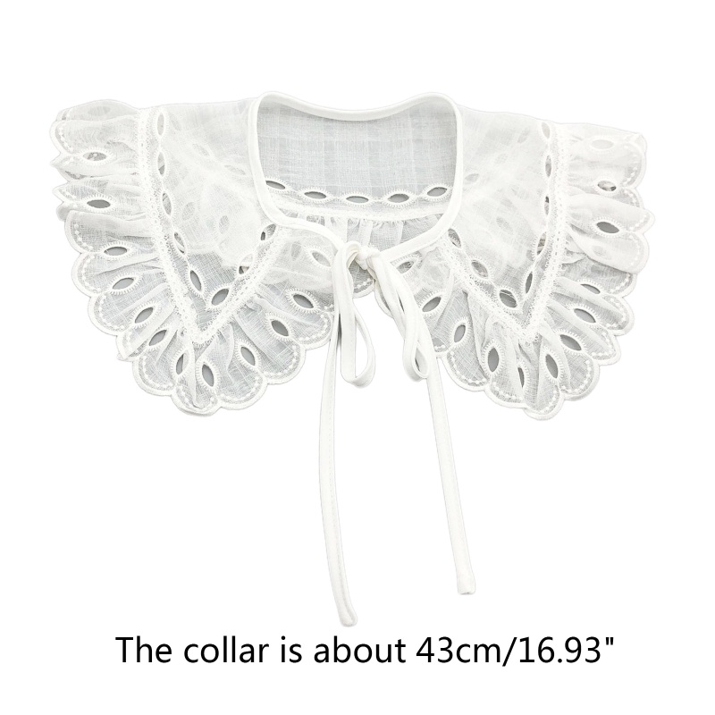 Cổ Áo Giả Thêu Họa Tiết Dickey Có Thể Tháo Rời Cho Nữ