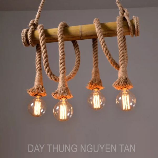 Đèn treo trang trí decor, đèn dây thừng trang trí