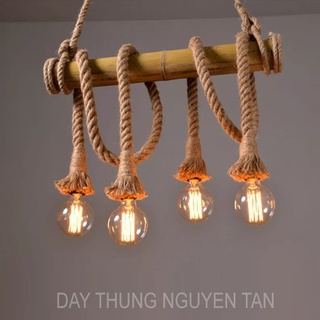 Đèn treo trang trí decor, đèn dây thừng trang trí (chưa bóng)