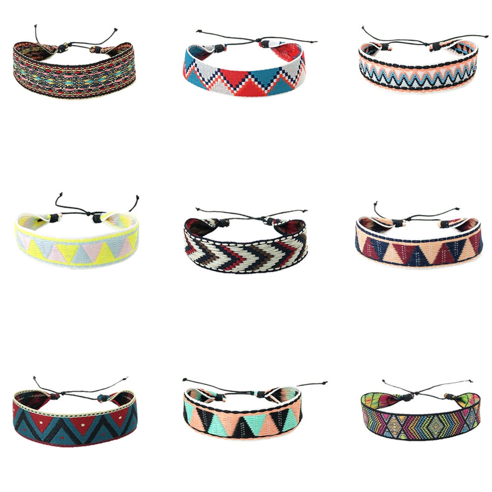 Set 3 Vòng Tay Bện Dây Phong Cách Boho Dân Tộc Mới Cho Cặp Đôi