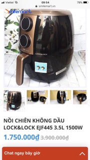 Nồi chiên không dầu Lock&Lock EJF445 3.5L