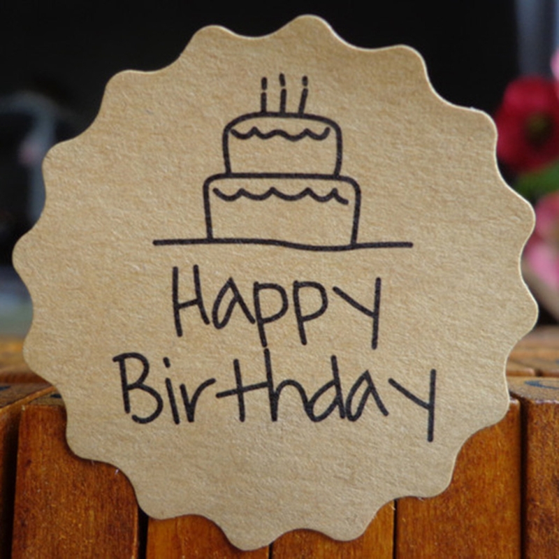 120 Miếng dán chữ Happy Birthday trang trí quà tặng