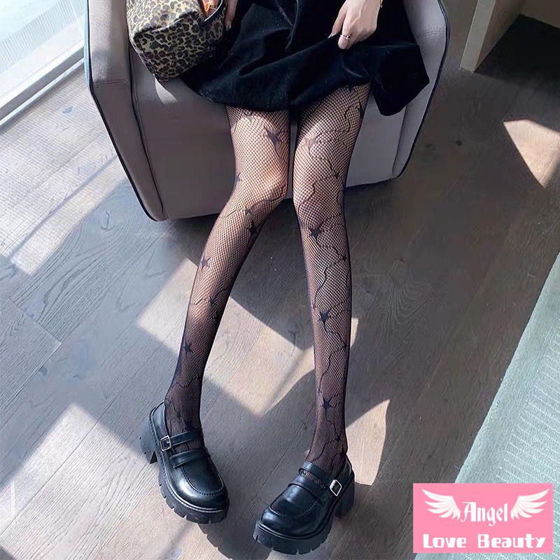 [Bán Chạy] ~ Vớ Lưới Cá Mỏng Đính Nơ Họa Tiết Da Báo Phong Cách Bán Chạy jk Cho Nữ