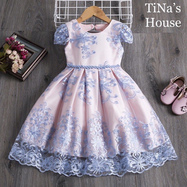 Đầm Công Chúa Cao Cấp TiNa’s House: Phối Ren, Khoét Lưng Kèm Nơ To... Cho Bé Từ 03-10 Tuổi.