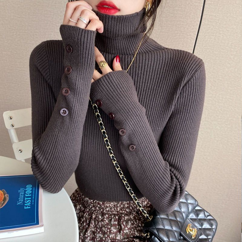 Áo Sweater Dệt Kim Tay Dài Cổ Lọ Thời Trang Thu Đông Dễ Phối Đồ Phong Cách Mới Cho Nữ104249
