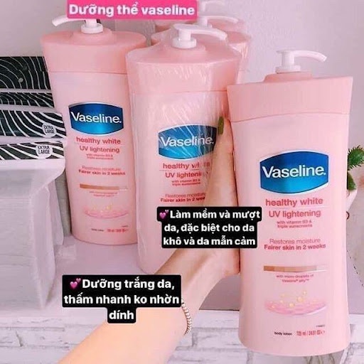 [CHÍNH HÃNG] Sữa dưỡng thể Vaseline Healthy White UV Lightening Body Lotion 725ml- Dưỡng trắng dưỡng ẩm cho mọi loại da | BigBuy360 - bigbuy360.vn