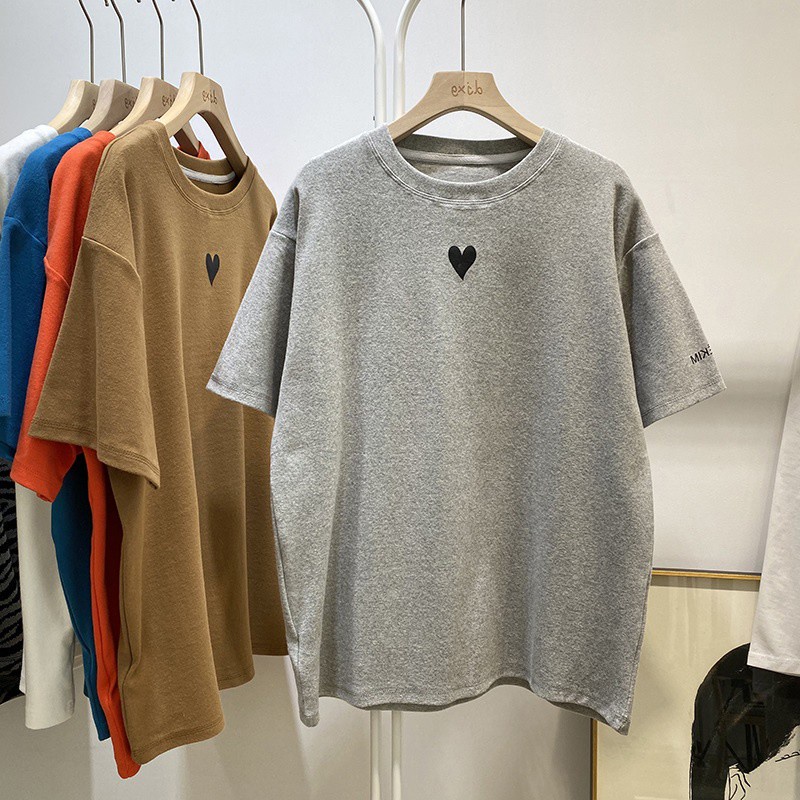 SUXI Áo Thun Ngắn Tay Cổ Tròn In Họa Tiết Tối Giản Thời Trang Mùa Hè Mới Cho Nữ