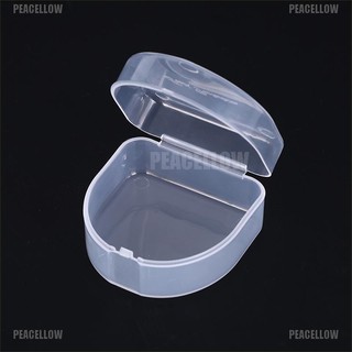 PEACELLOW 1pc dental box denture teeth storage case mouth guard container 6.4x6.5x3.5cm