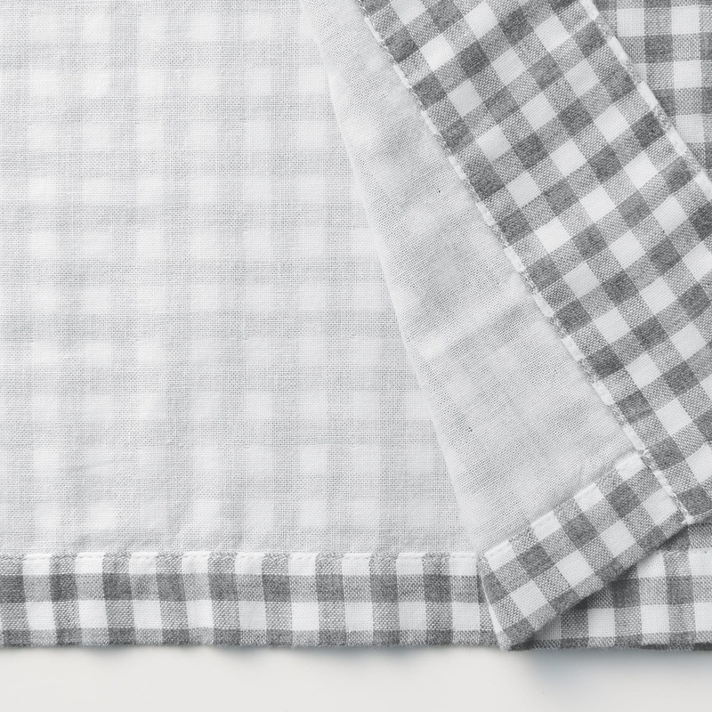 Muji Bộ Pyjama Nữ Không Đường May Sườn Vải Xô 2 Lớp Cổ Trụ