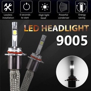 Set 2 đèn pha 9005 led 90w 6000k 9600lm ánh sáng trắng dành cho ô tô