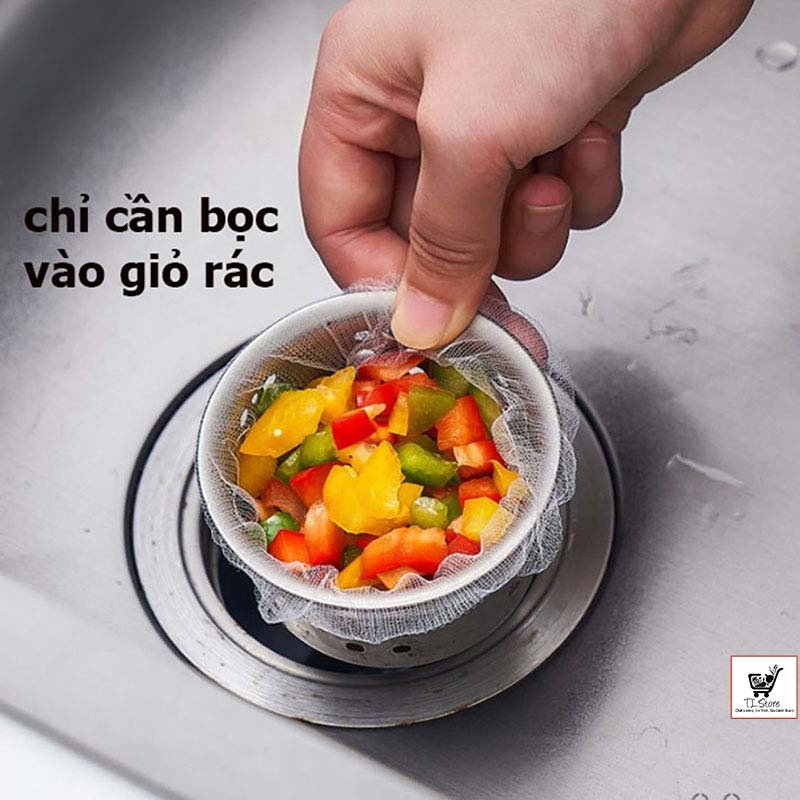 100 Túi Lọc Rác Bồn Rửa Chén Bát Tiện Lợi, Dễ Sử Dụng, Dai [LỌC RÁC 100]