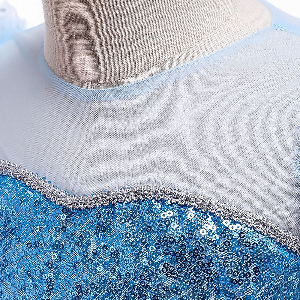 Đầm lưới đính kim sa lấp lánh cosplay công chúa Frozen Elsa bữa tiệc mùa hè Halloween Christmas cho bé gái 2-10 tuổi
