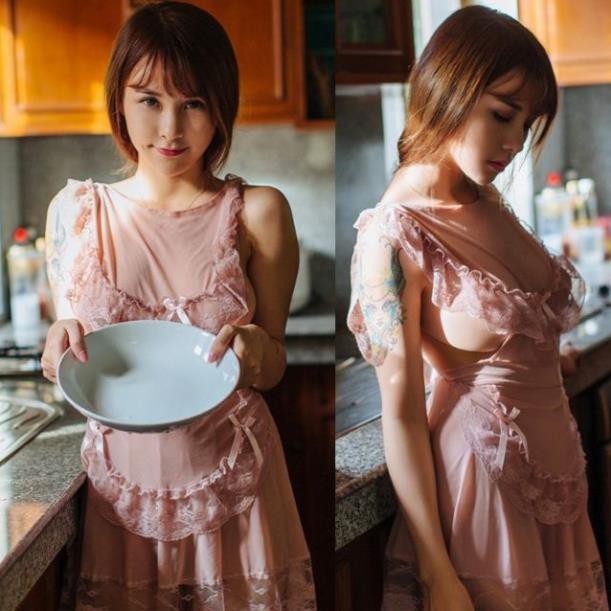 Đồ cosplay nàng hầu gái gợi cảm tạp dề ren bộ đồ ngủ sexy quyến rũ 1219 | BigBuy360 - bigbuy360.vn