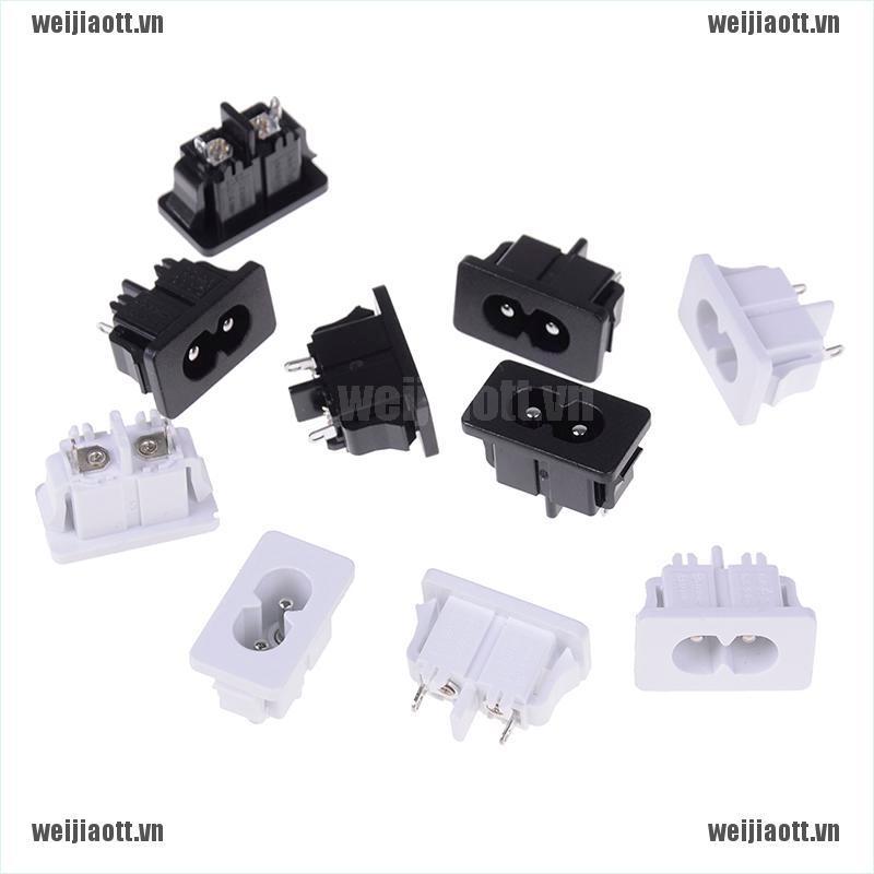 Bộ 5 Đầu Nối Ổ Cắm 2 Chấu Ac250V 2.5a Iec320 C8 Male