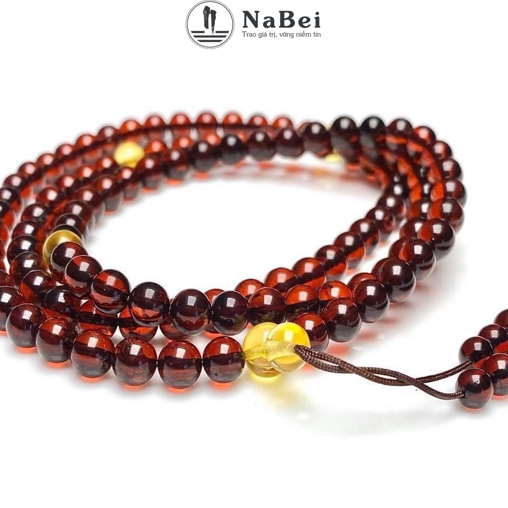 Chuỗi Vòng Tay Hổ Phách Tự Nhiên Phù Hợp Cho Mệnh Kim, Thủy, Hỏa, Thổ, Mộc NB18 - Phong Thuỷ NaBei Store