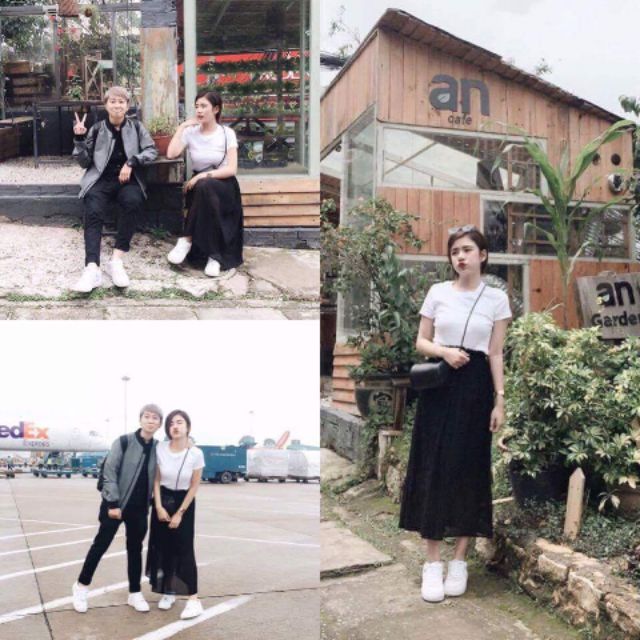 Chân váy ren dập ly